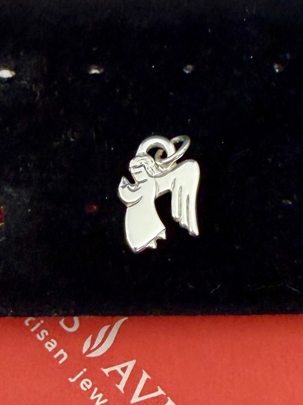 JAMES AVERY Sterling Silver Small Angel Praying Flying Charm Pendant